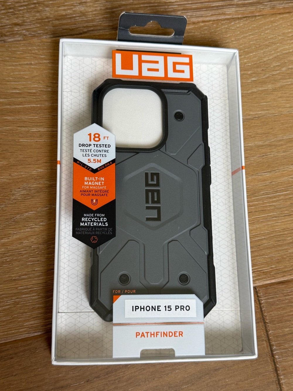 New URBAN ARMOR GEAR UAG iPhone 15 Pro Case Pathfinder grey black